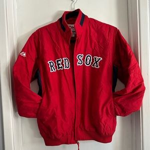 Majestic Red Boston Red Sox Full Zip Bomber Jacket Size Large (women’s)